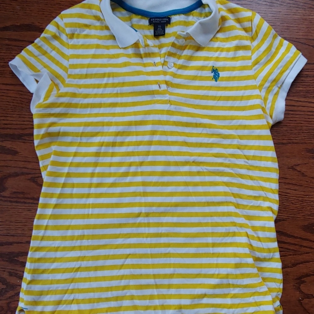 Cute striped women's polo shirt